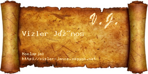 Vizler János névjegykártya